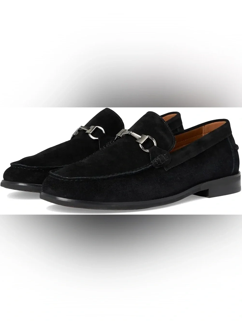 Steve Madden 🔥Alfio Men's Black Suede Bit Loafers - Classic Slip-On Dress Shoe